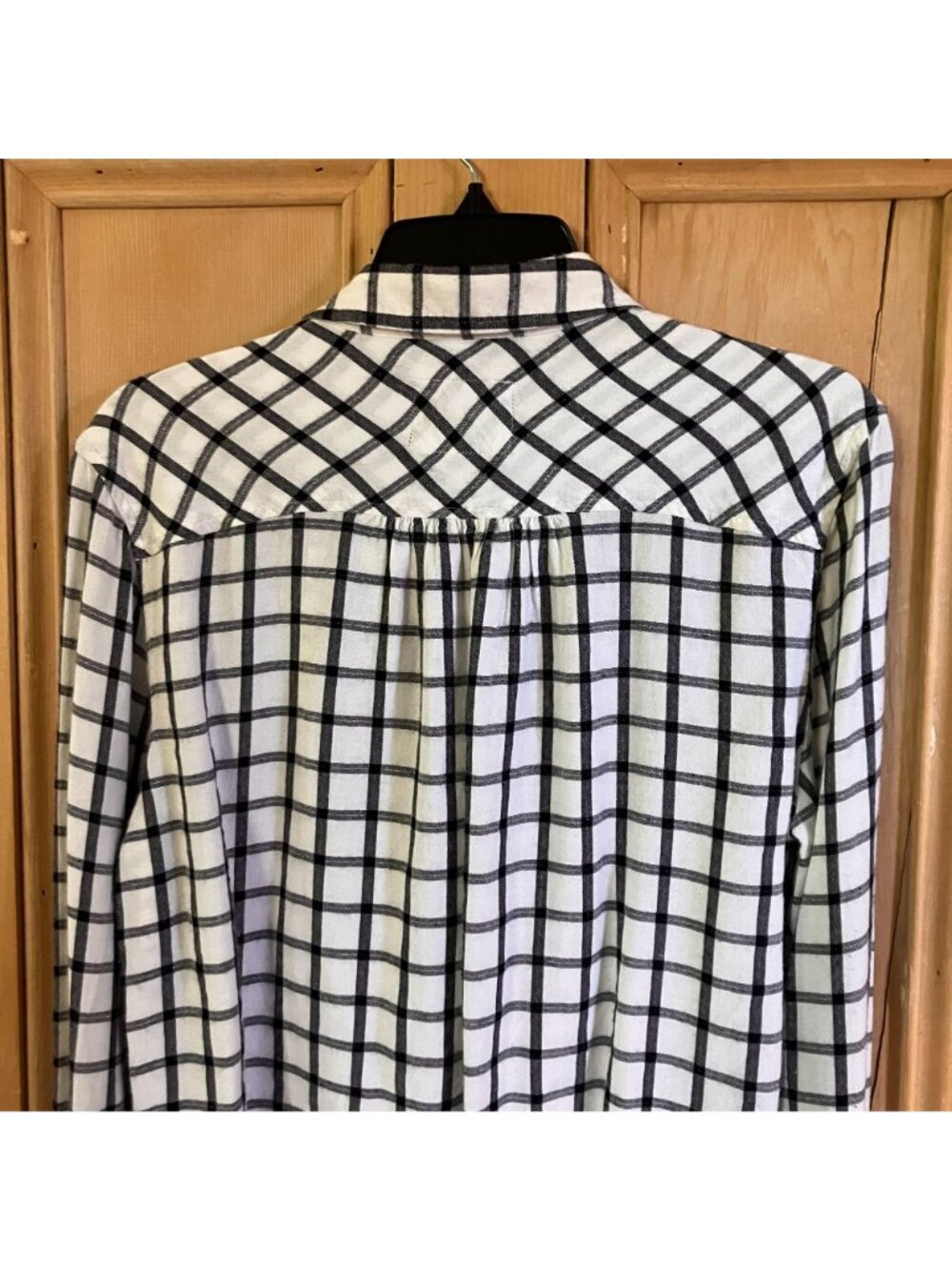 Rails Womens Cozette Ivory Pacific Check Button Down Shirt Medium White SP EXC - Picture 11 of 12